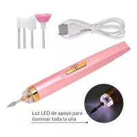 Kit Pulidor De Uñas Recargable Tipo Lapiz + 5 Limas Manicure